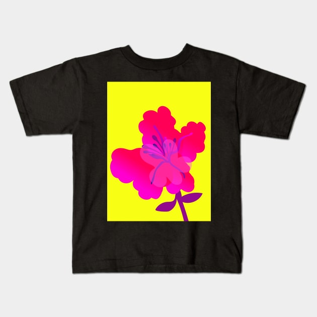 Giant Pink flower 2 Kids T-Shirt by juliechicago